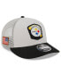 Фото #1 товара Men's Stone, Black Pittsburgh Steelers 2023 Salute To Service Low Profile 9FIFTY Snapback Hat