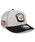 Men's Stone, Black Pittsburgh Steelers 2023 Salute To Service Low Profile 9FIFTY Snapback Hat