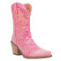 Фото #2 товара Dingo Y'all Need Dolly Embroidered Snip Toe Cowboy Womens Pink Casual Boots DI9