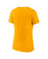 ფოტო #4 პროდუქტის Women's Gold Arizona State Sun Devils Evergreen Campus V-Neck T-shirt