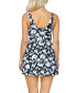Фото #2 товара Women's Printed Magnolia Underwire Twist-Front Swimdress, Created for Macy's