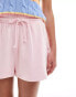 ASOS DESIGN sweat runner short in washed pink