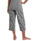 Women's Sleepwell Printed Knit Capri Pajama Pant Made with Temperature Regulating Technology