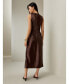 ფოტო #1 პროდუქტის Women's Sleeveless A-line Silk Dress for Women