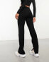 Фото #4 товара & Other Stories high waist tailored flared trousers with clean waistband in black