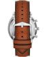 ფოტო #3 პროდუქტის Men's Chronograph Bronson Brown Leather Strap Watch 50mm Gift Set