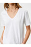 Kadın T-shirt 4sak60012ek Beyaz