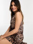 AllSaints Essie Evita maxi dress in leopard