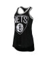 Women's Black Brooklyn Nets Showdown Burnout Tank Top