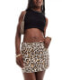 Фото #2 товара Bershka mini skirt in leopard print