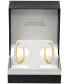 ფოტო #5 პროდუქტის Crystal Tapered Hoop Earrings in Silver-Plate, 1.2"