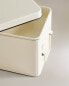 Enamelled bathroom box with contrast detail