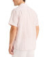 ფოტო #2 პროდუქტის Men's Miami Vice x Striped Short Sleeve Linen Blend Shirt