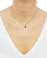 Фото #2 товара Macy's amethyst Pear Solitaire Pendant Necklace (1 ct. t.w.) in 14k Gold-Plated Sterling Silver, 16" + 2" extender