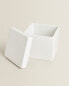 White earthenware bathroom storage jar