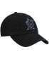 ფოტო #4 პროდუქტის Boys Black Miami Marlins Team Logo Clean Up Adjustable Hat