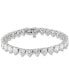 ფოტო #1 პროდუქტის Cubic Zirconia Heart Tennis Bracelet in Sterling Silver