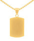 ფოტო #3 პროდუქტის Men's Cubic Zirconia Dog Tag 24" Pendant Necklace in Gold-Tone Ion-Plated Stainless Steel