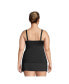 Фото #2 товара Plus Size V-Neck Wrap Wireless Tankini Swimsuit Top