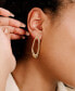 ფოტო #4 პროდუქტის Molten 18k Gold Plated Crystal Dotted Oval Earrings