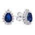 Фото #2 товара Charming Silver Jewelry Set with Zircons SET226WB (Earrings, Pendant)