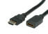 Фото #1 товара Кабель HDMI высокой скорости с Ethernet - M/F 3 м - 3 м - HDMI Type A (стандартный) - HDMI Type A (стандартный) - черный, бренд Value