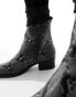 AllSaints Bonham leather boots in snake