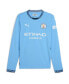 Men's Light Blue Manchester City 2024/25 Home Replica Long Sleeve Jersey