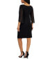 Petite Chain-Detail Sheer-Sleeve Sheath Dress