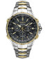 Men's Coutura Radio Sync Solar Chronograph Two-Tone Stainless Steel Bracelet Watch 45mm SSG010