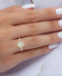 ფოტო #2 პროდუქტის Cubic Zirconia Oval Halo Engagement Ring in 14k Gold-Plated Sterling Silver