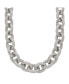 ფოტო #1 პროდუქტის Stainless Steel Polished and Textured Link 16.5 inch Necklace
