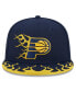 ფოტო #2 პროდუქტის Men's Navy Indiana Pacers 2024 NBA All-Star Game Rally Drive Flames 9FIFTY Snapback Hat