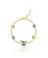 ფოტო #1 პროდუქტის Womens Stitch Bracelet with Station Pendants 6.5" + 1" - Gold Plated Stitch Jewelry Officially Licensed