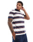 Фото #1 товара Levi's batwing logo stripe pique polo in blue