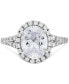 IGI Certified Lab Grown Diamond Oval-Cut Halo Engagement Ring (3 ct. t.w.) in 14k White Gold