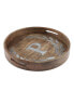 Heritage Collection Monogram Mango Wood Round Tray