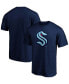 Фото #1 товара Men's Navy Seattle Kraken Primary Logo T-shirt