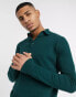 Brave Soul long sleeve jumper knitted collar in bottle grey