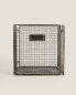 Foldable metal storage basket