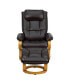 Фото #3 товара Multi-Position Recliner & Ottoman With Swivel Maple Wood Base