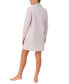 ფოტო #2 პროდუქტის Women's Cotton Colorblocked Boyfriend Sleep Shirt