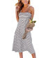 Women's Brown & White Stripe Square Neck Sleeveless Maxi Beach Dress