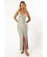 ფოტო #1 პროდუქტის Women's Harlow Button Down Midi Slip Dress