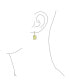 ფოტო #7 პროდუქტის Statement Fashion 10CT Emerald Cut CZ Halo Dangle Huggie Dangle Earrings Prom Cubic Zirconia
