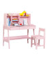 Modern Kids Desk & Chair Set: Compact, Multi-Storage, Pink