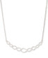 Silver-Tone Crystal Open Frontal Necklace, 16" + 3" extender