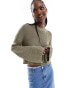 Фото #2 товара Noisy May lightweight knitted crew neck jumper in olive