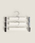 Фото #2 товара Pack of children’s wooden hangers with clips (pack of 3)