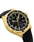 ფოტო #3 პროდუქტის Salvatore Men's Swiss Chronograph Black Leather Strap Watch 43mm